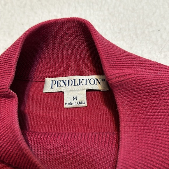 Pendleton Silk Blend Maroon Long Sleeve Shirt Size Medium - Picture 3 of 7
